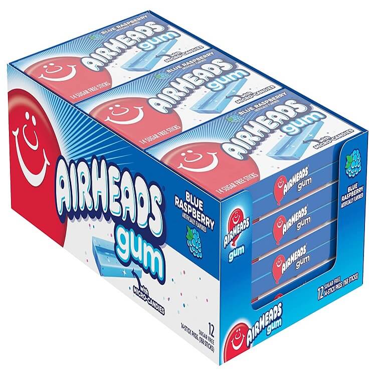 Airheads Blue Raspberry Gum Airhead Candy 2799